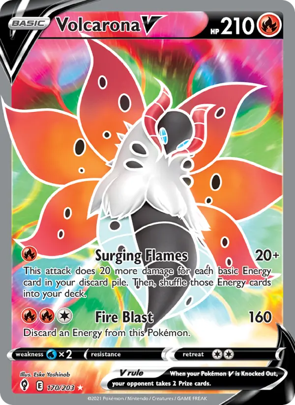 Volcarona V, Pokémon card