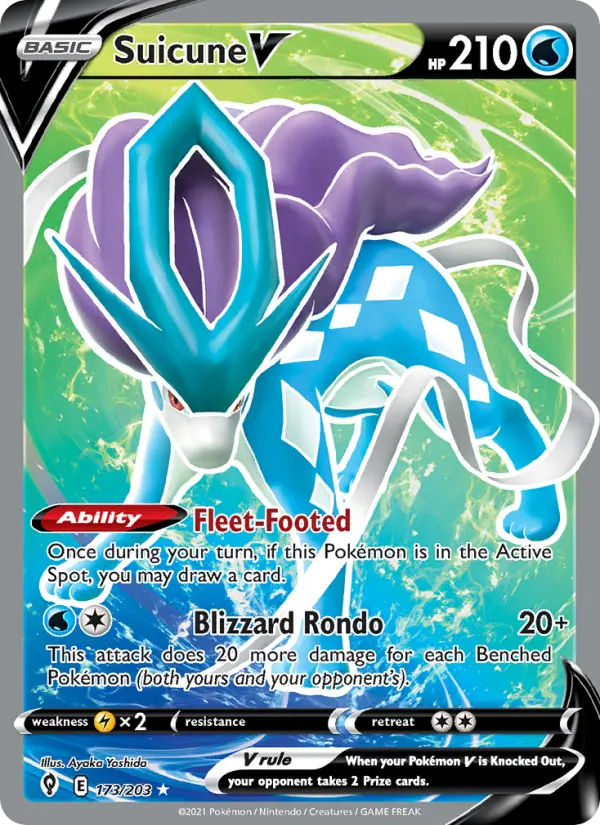 Suicune V, Pokémon card