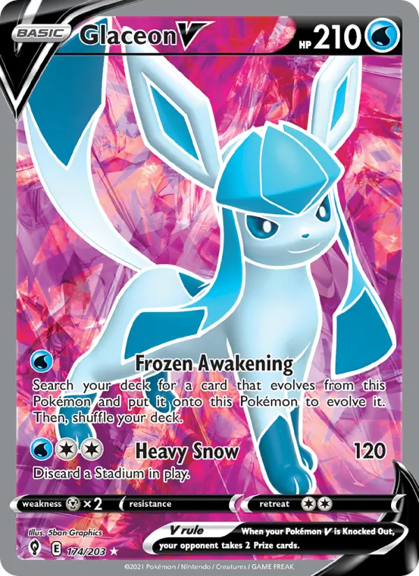 Glaceon V, Pokémon card
