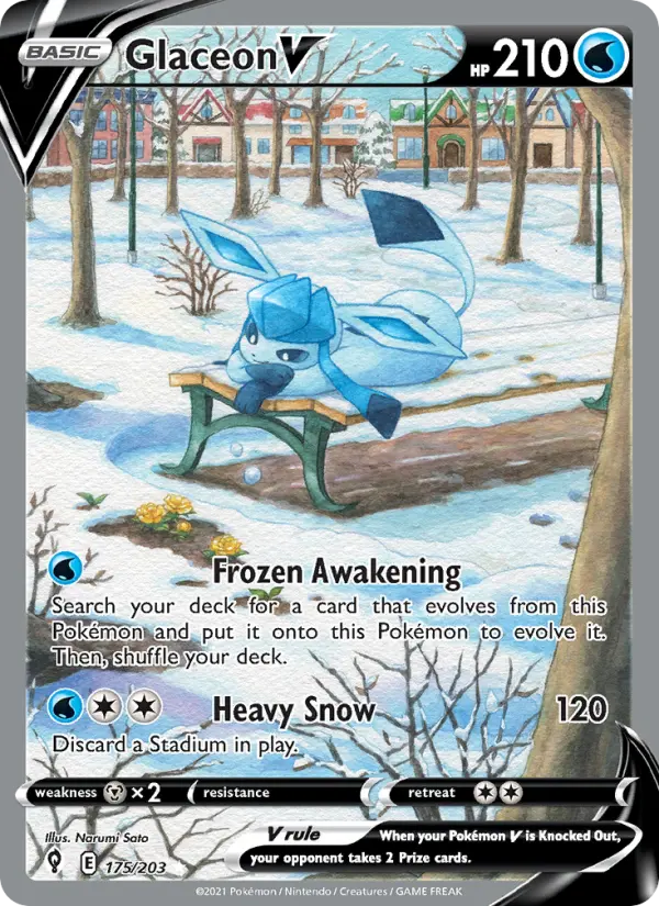 Glaceon V, Pokémon card