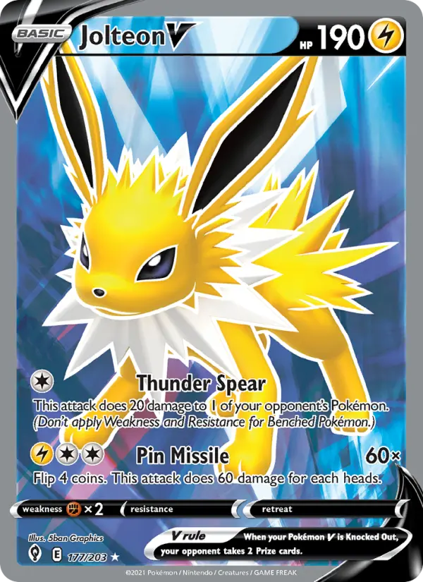Jolteon V, Pokémon card