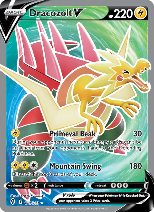 Dracozolt V, Pokémon card