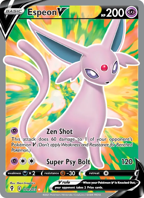Espeon V, Pokémon card