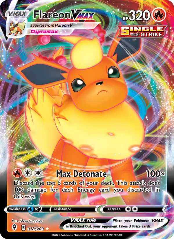 Flareon VMAX, Pokémon card