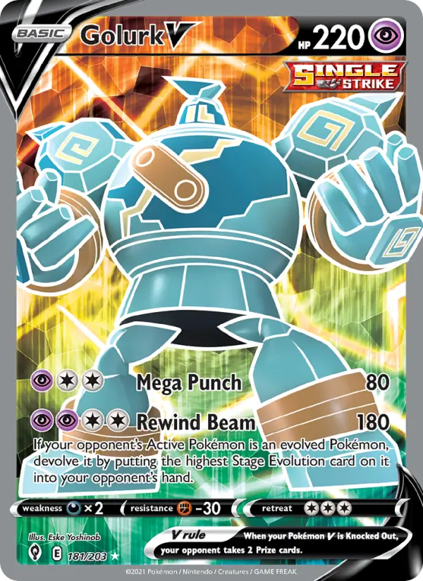 Golurk V, Pokémon card
