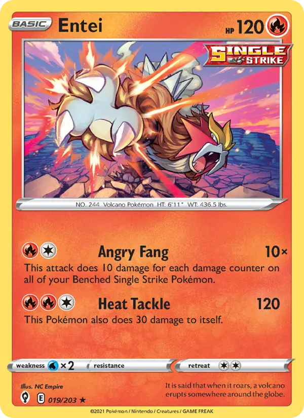 Entei, Pokémon card