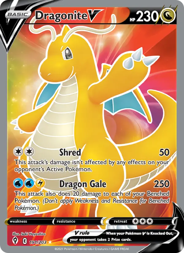 Dragonite V, Pokémon card