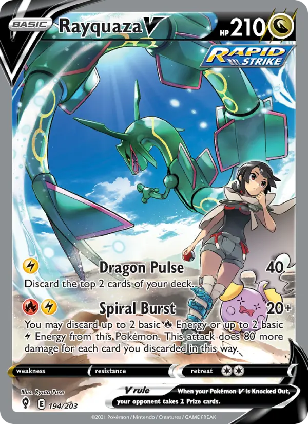Rayquaza V, Pokémon card