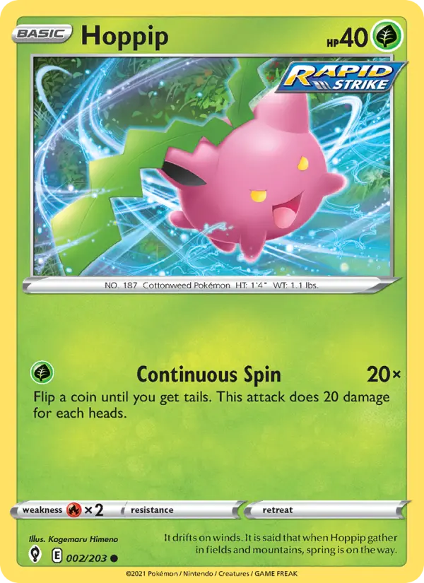 Hoppip, Pokémon card