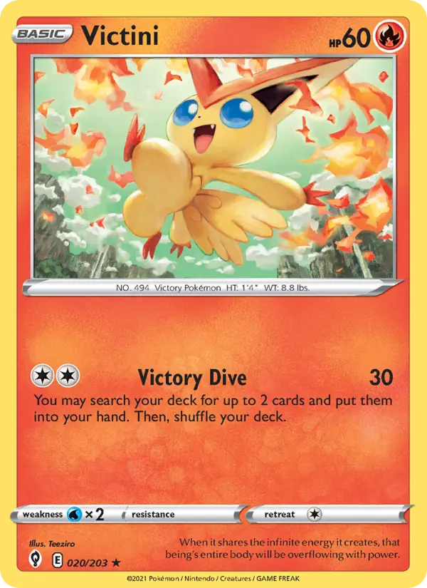 Victini, Pokémon card