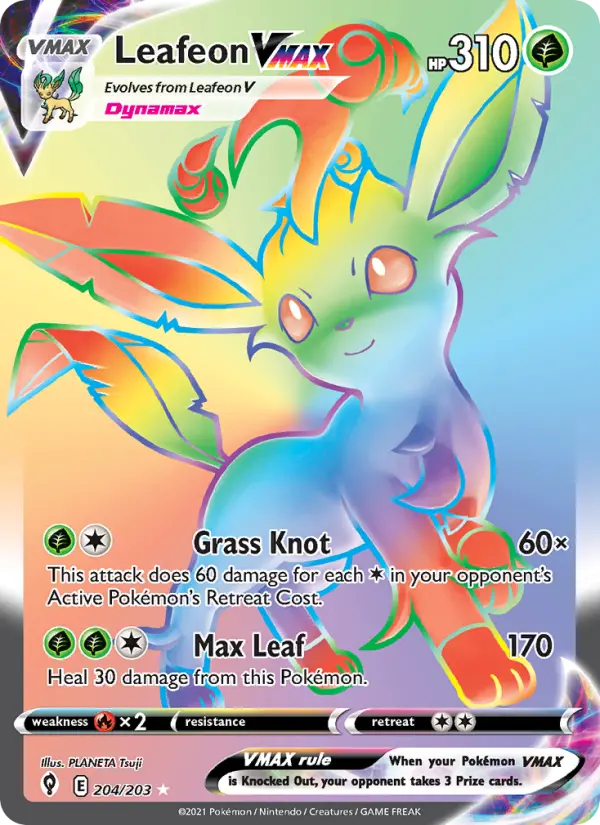 Leafeon VMAX, Pokémon card