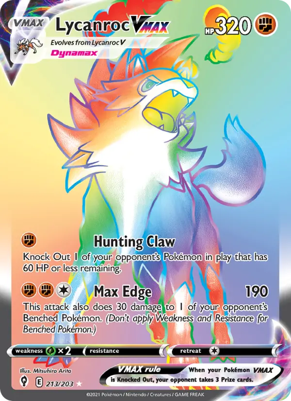 Lycanroc VMAX, Pokémon card