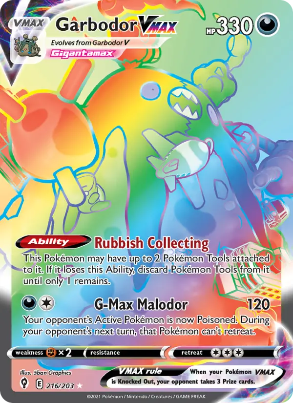 Garbodor VMAX, Pokémon card