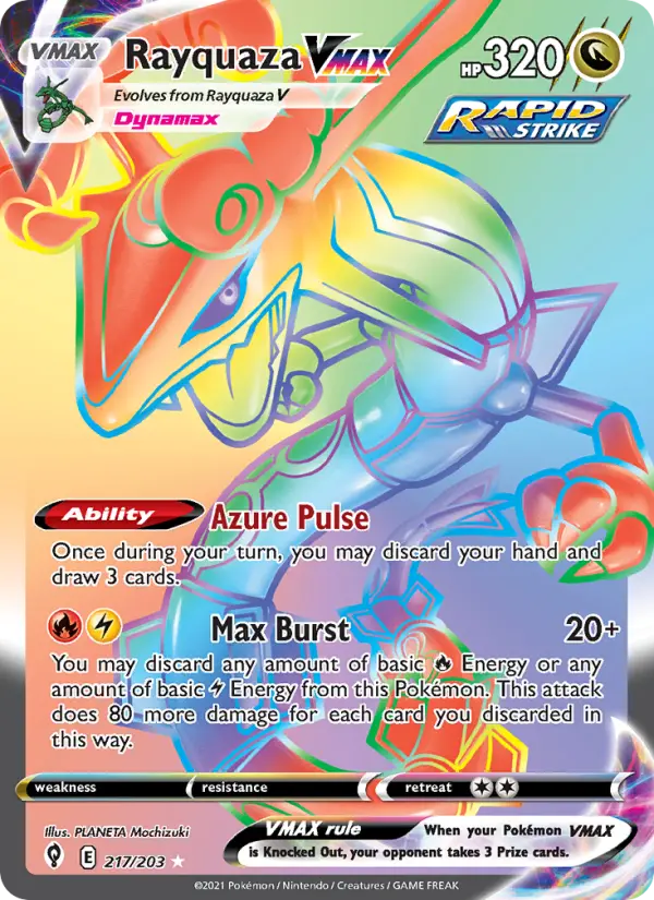 Rayquaza VMAX, Pokémon card