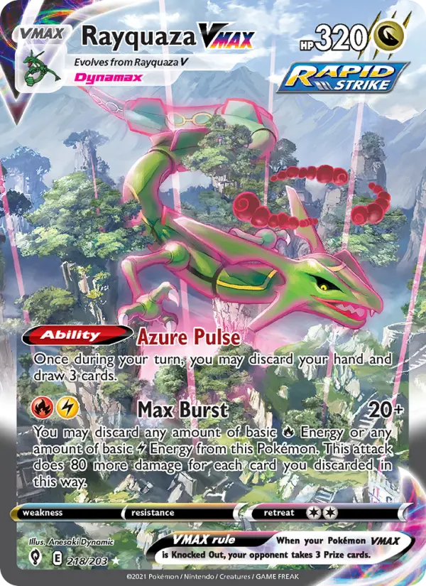 Rayquaza VMAX, Pokémon card