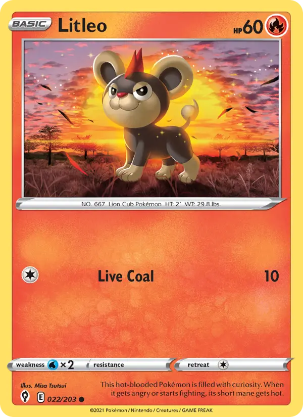 Litleo, Pokémon card