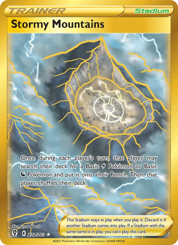 Stormy Mountains, Pokémon card