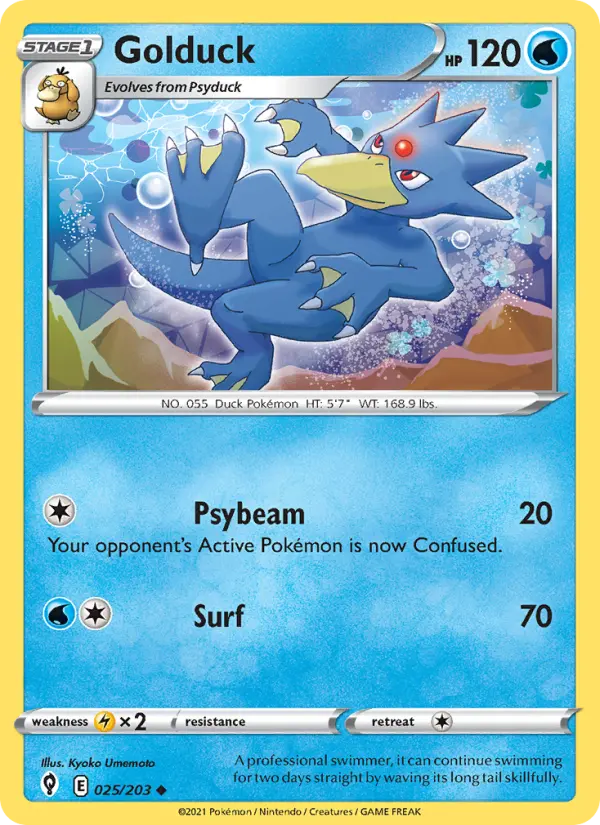 Golduck, Pokémon card