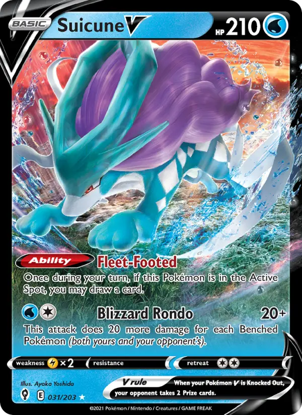 Suicune V, Pokémon card