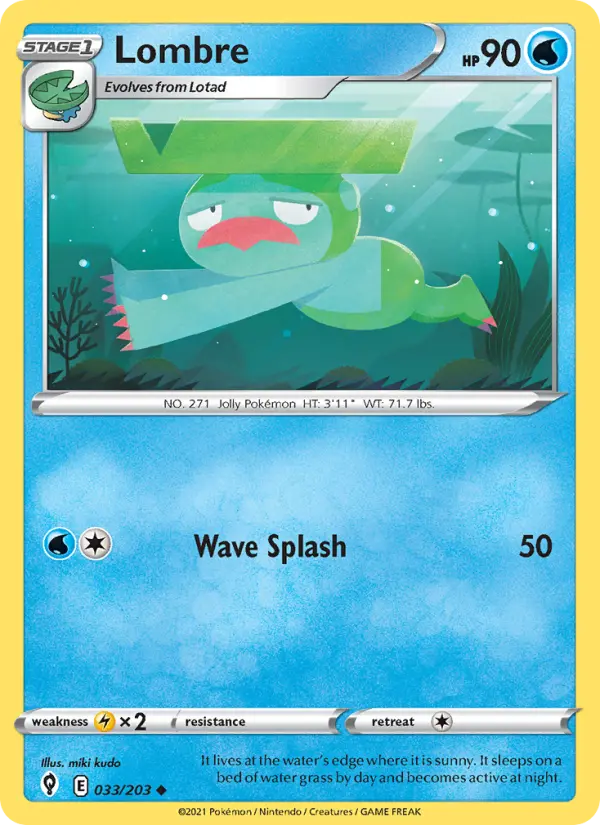 Lombre, Pokémon card