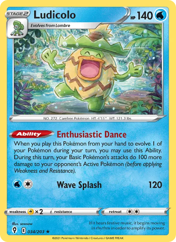 Ludicolo, Pokémon card