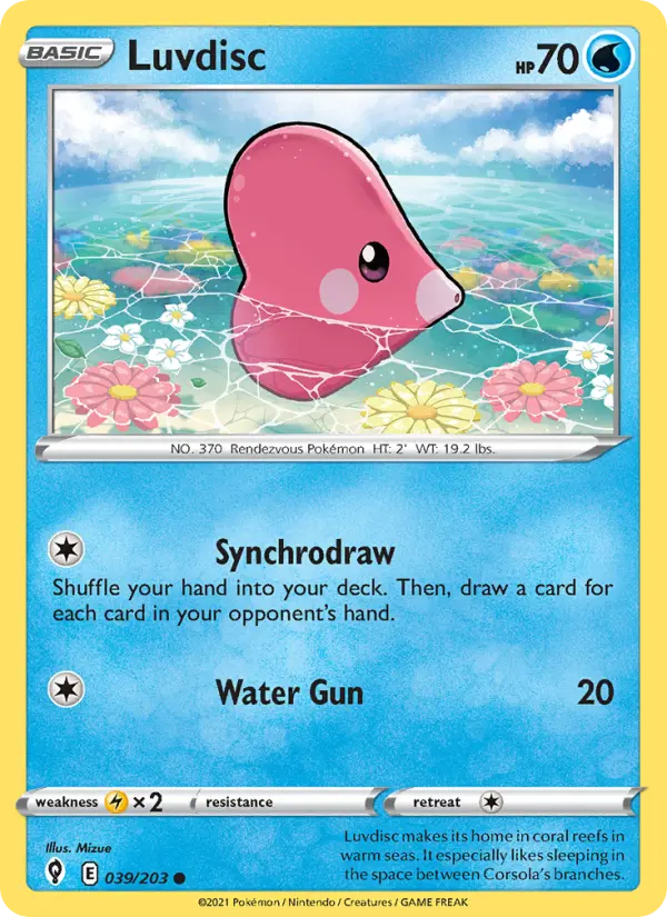 Luvdisc, Pokémon card