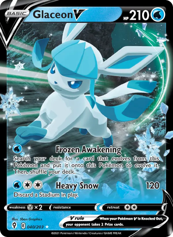 Glaceon V, Pokémon card