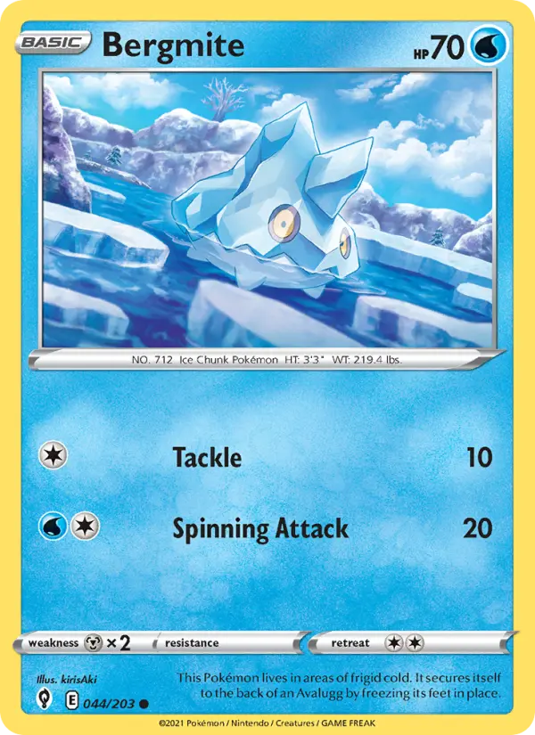 Bergmite, Pokémon card