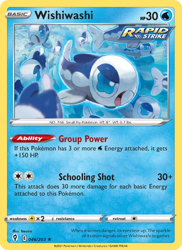 Wishiwashi, Pokémon card