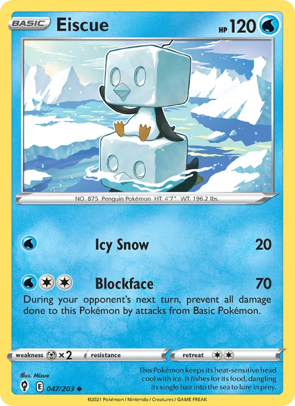 Eiscue, Pokémon card