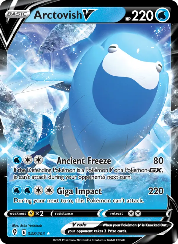 Arctovish V, Pokémon card