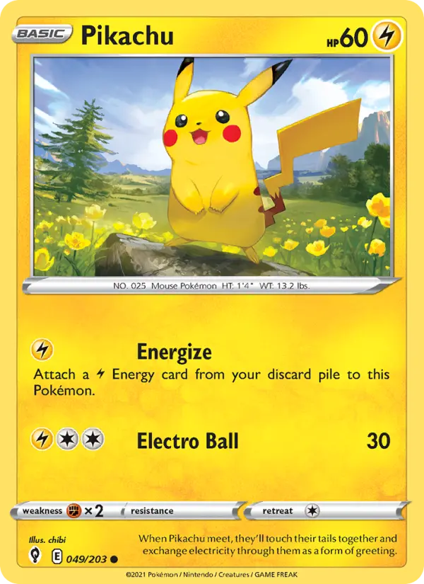 Pikachu, Pokémon card