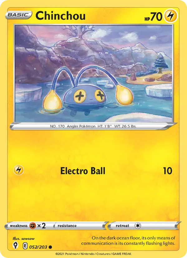 Chinchou, Pokémon card