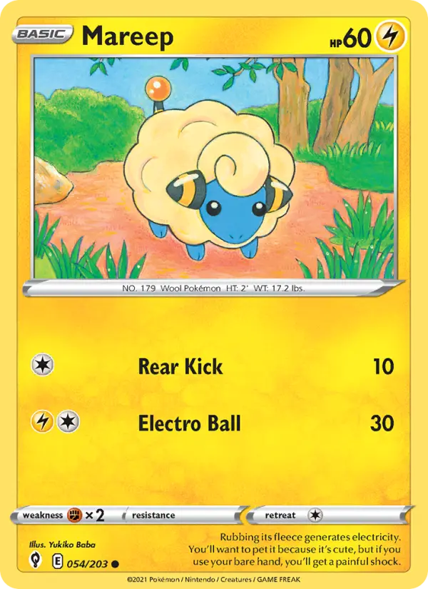 Mareep, Pokémon card