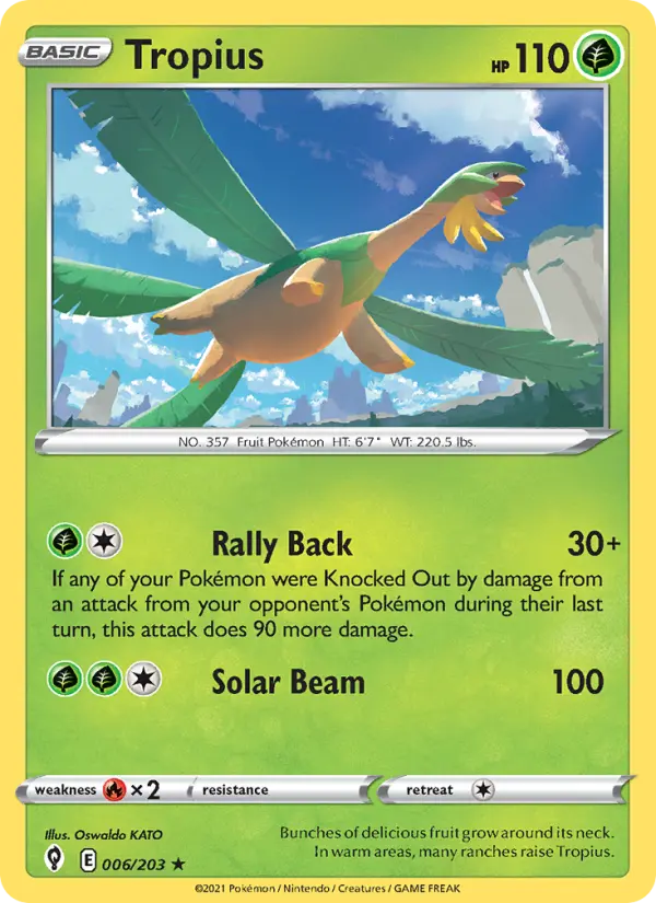 Tropius, Pokémon card