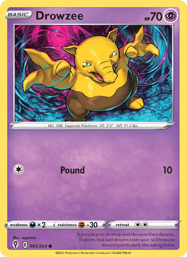 Drowzee, Pokémon card