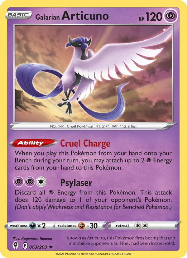 Galarian Articuno, Pokémon card