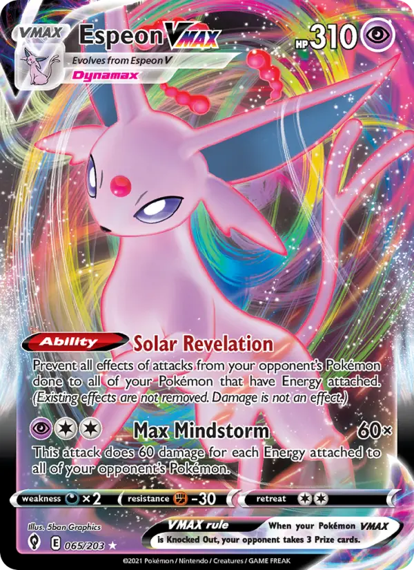Espeon VMAX, Pokémon card