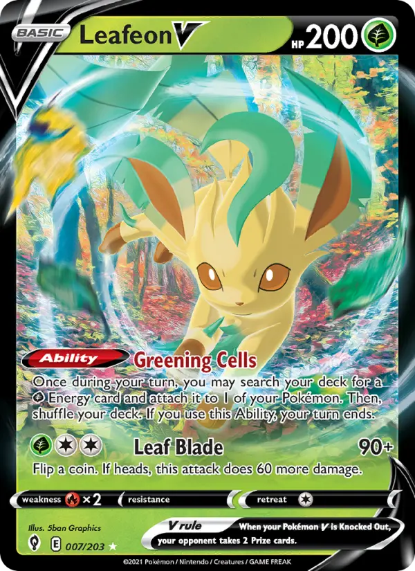 Leafeon V, Pokémon card
