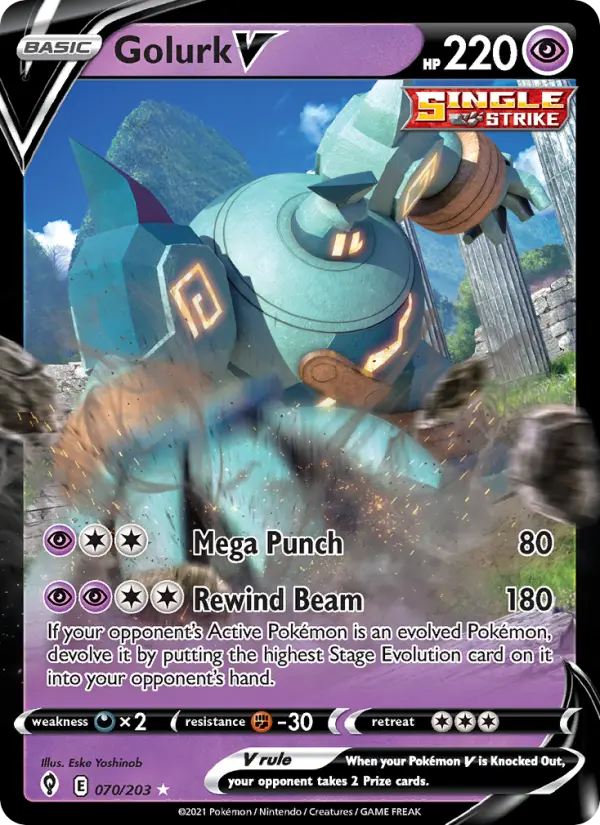 Golurk V, Pokémon card