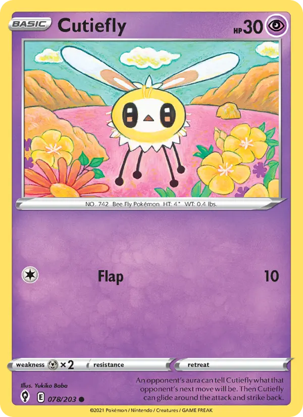 Cutiefly, Pokémon card
