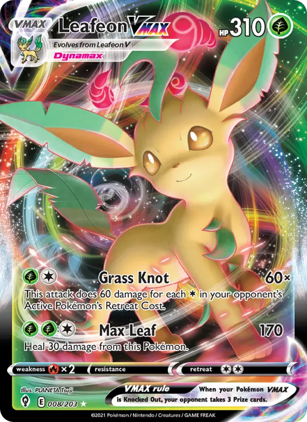 Leafeon VMAX, Pokémon card