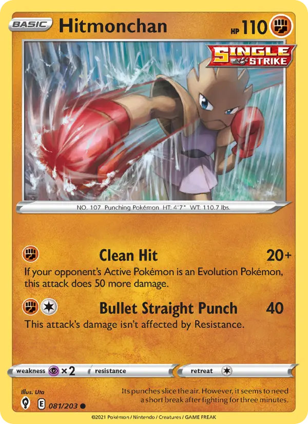 Hitmonchan, Pokémon card