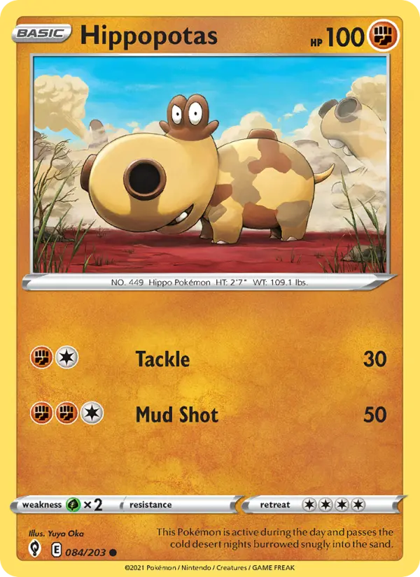 Hippopotas, Pokémon card
