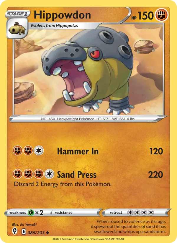 Hippowdon, Pokémon card