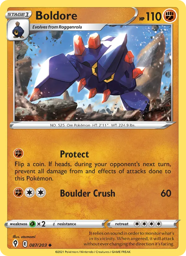 Boldore, Pokémon card