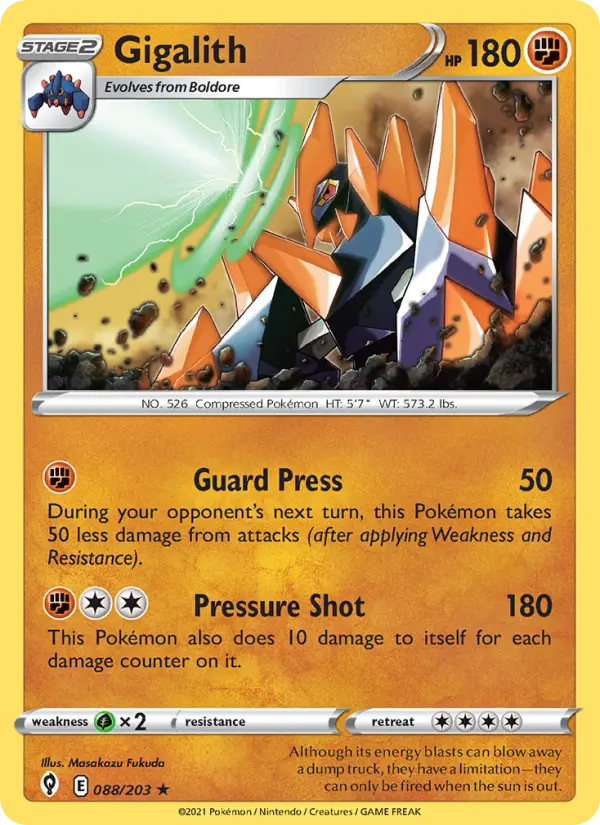 Gigalith, Pokémon card