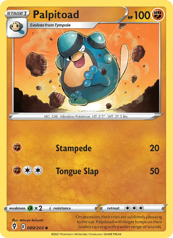 Palpitoad, Pokémon card