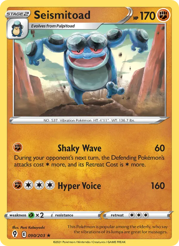 Seismitoad, Pokémon card