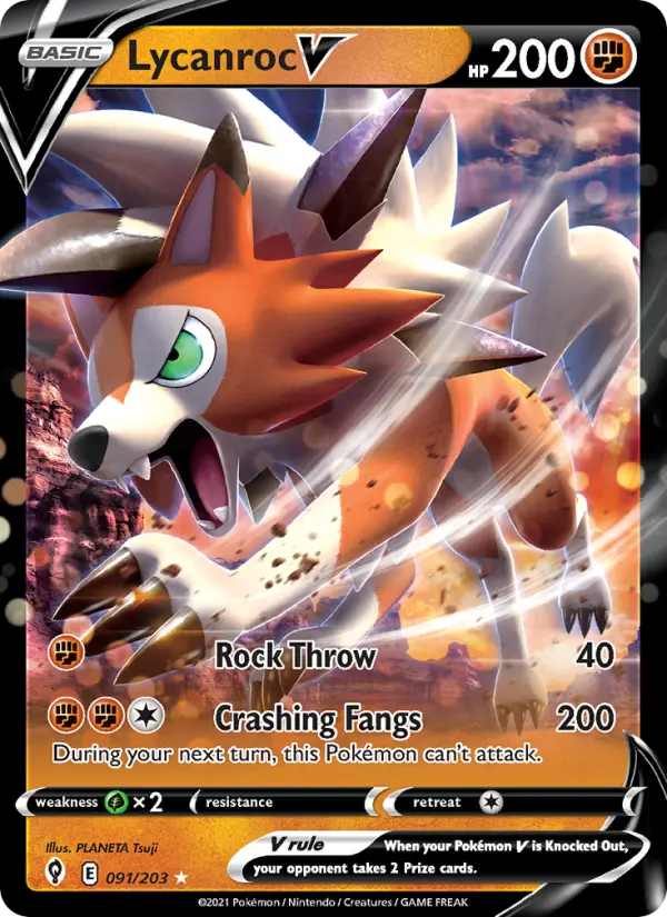 Lycanroc V, Pokémon card